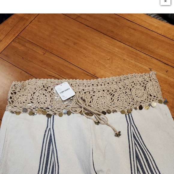 NWTS FREE PEOPLE EMBELLISHED HARLEM PANTS (M) - Picture 4 of 10